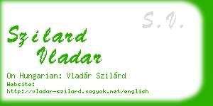 szilard vladar business card